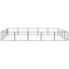 Dog Kennel Black 215.3 ft² Steel
